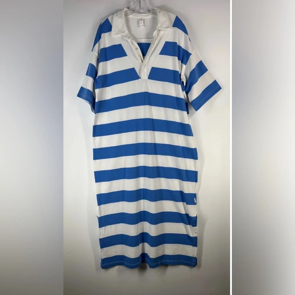 Anthropologie Daily Practice Oversized Rugby Stripe Maxi Dress - Picture 3 of 7